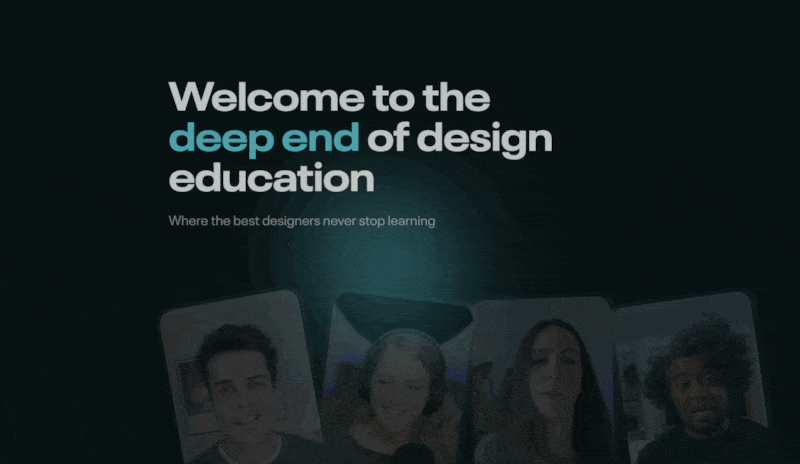 Gif of the Dive website